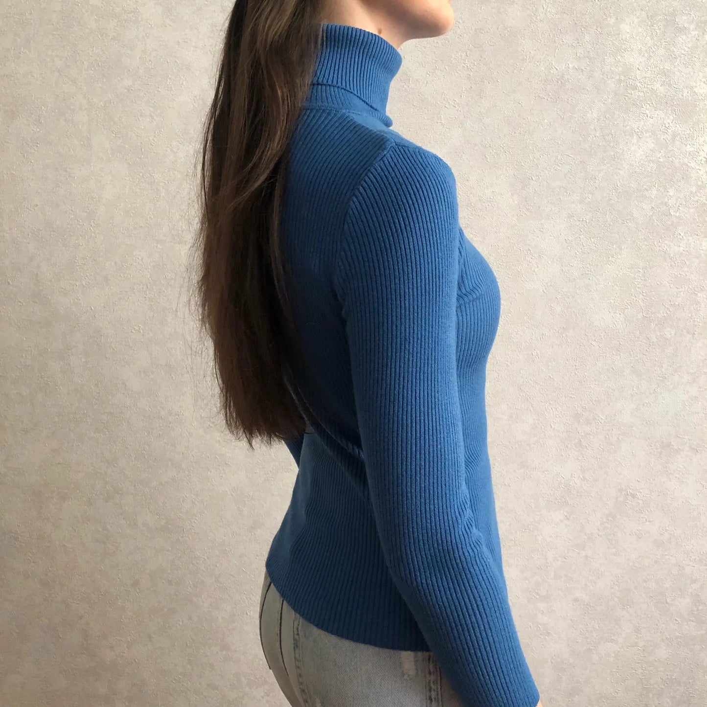 Bornladies Women Turtleneck Basic Sweaters Slim Tops Sweater 