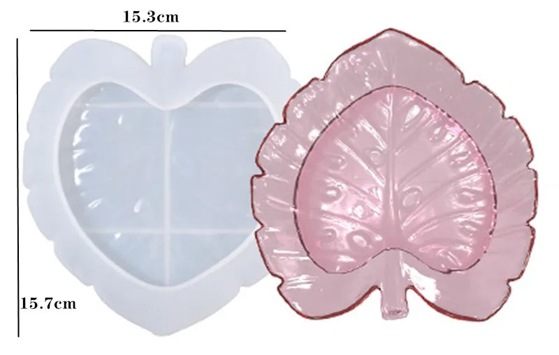 Molde de silicona de cristal DIY, plato de fruta de tres capas, disco de placa de té, moldes de resina epoxi, almohadilla de taza, molde para arte de resina, decoración del hogar