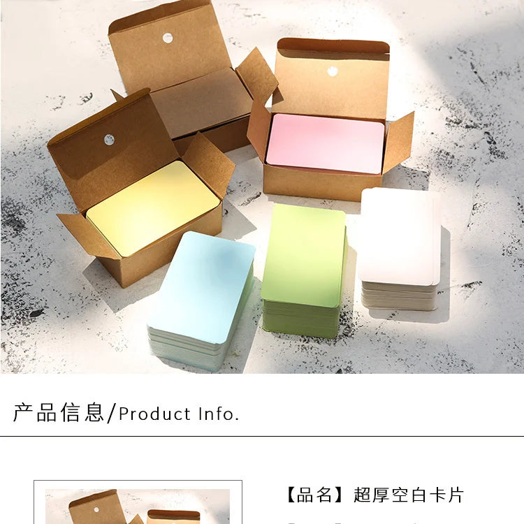 White Kraft Paper Card Box Business Cards Message Card 