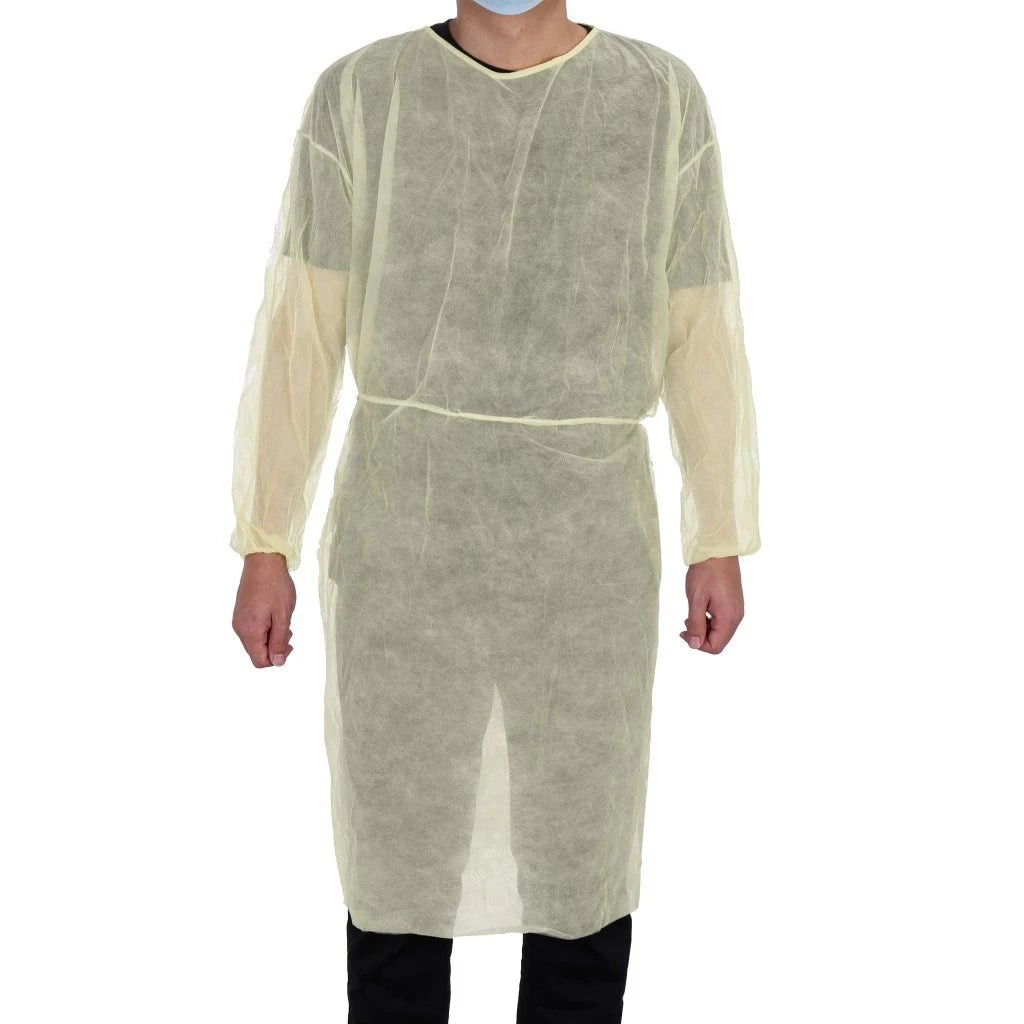 Ropa de aislamiento protectora desechable Unisex, 10 piezas, antisaliva, imperme