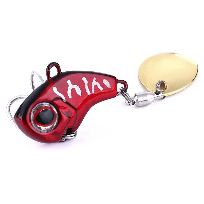 Metal Spinner Fishing Lures Pair Vibration Spinner Hooks Fishing Lures 