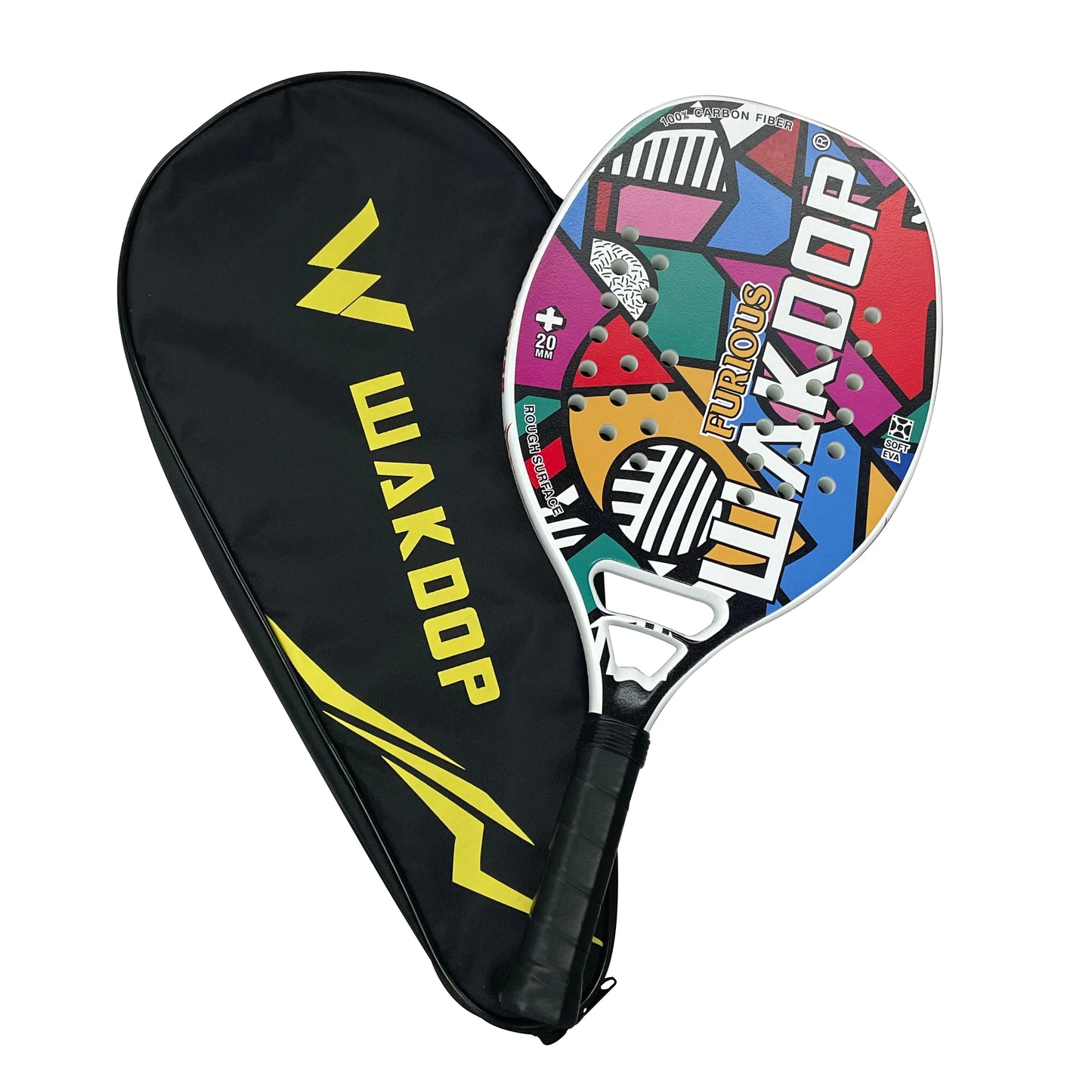 Professional Carbon Beach Tennis Racket Rough Face Tennis Racquet 