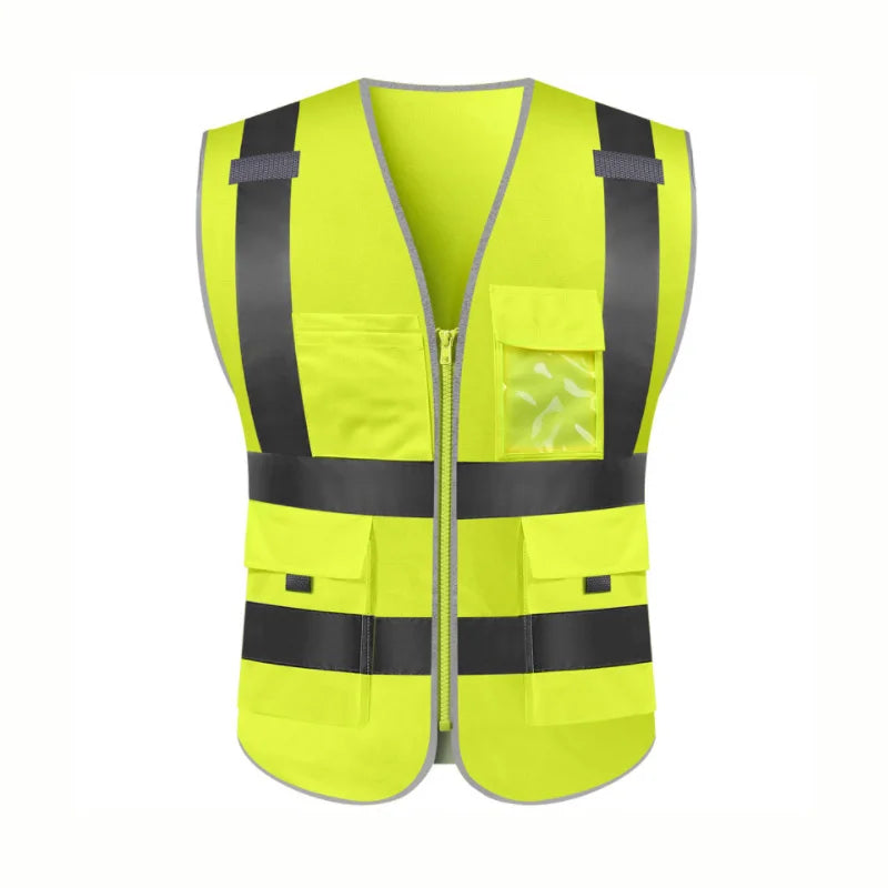 SFVest-Chaleco de seguridad reflectante de alta visibilidad para hombre, ropa de