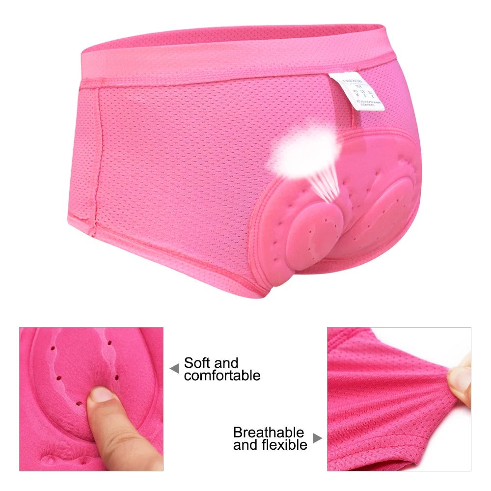 WOSAWE-pantalones cortos de ciclismo para mujer, ropa interior transpirable con
