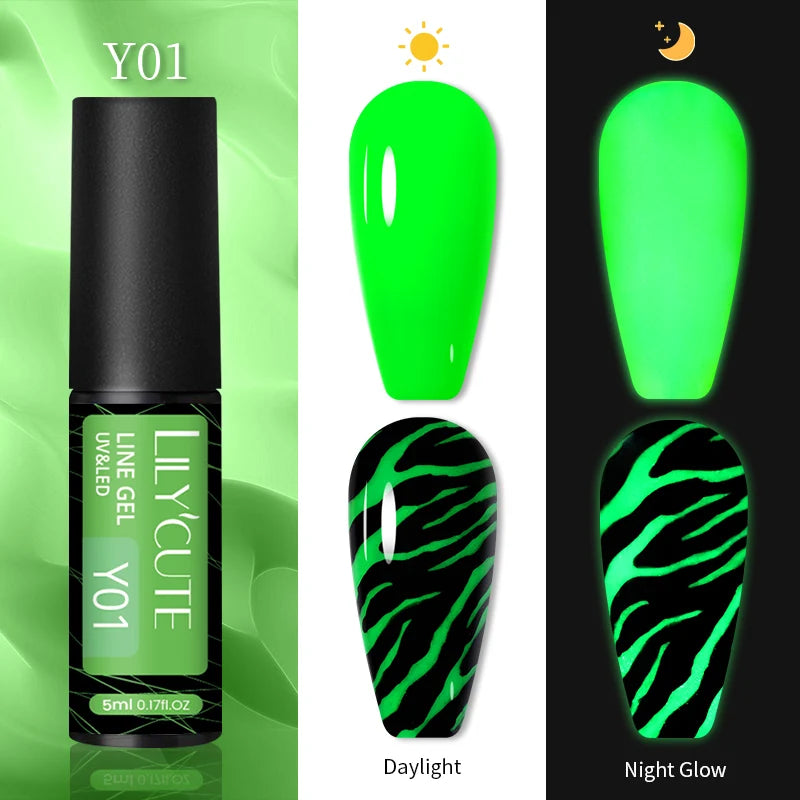 LILYCUTE-esmalte de uñas de Gel UV brillante, pintura de uñas semipermanente francesa, brillante, dorado champán, 5ML