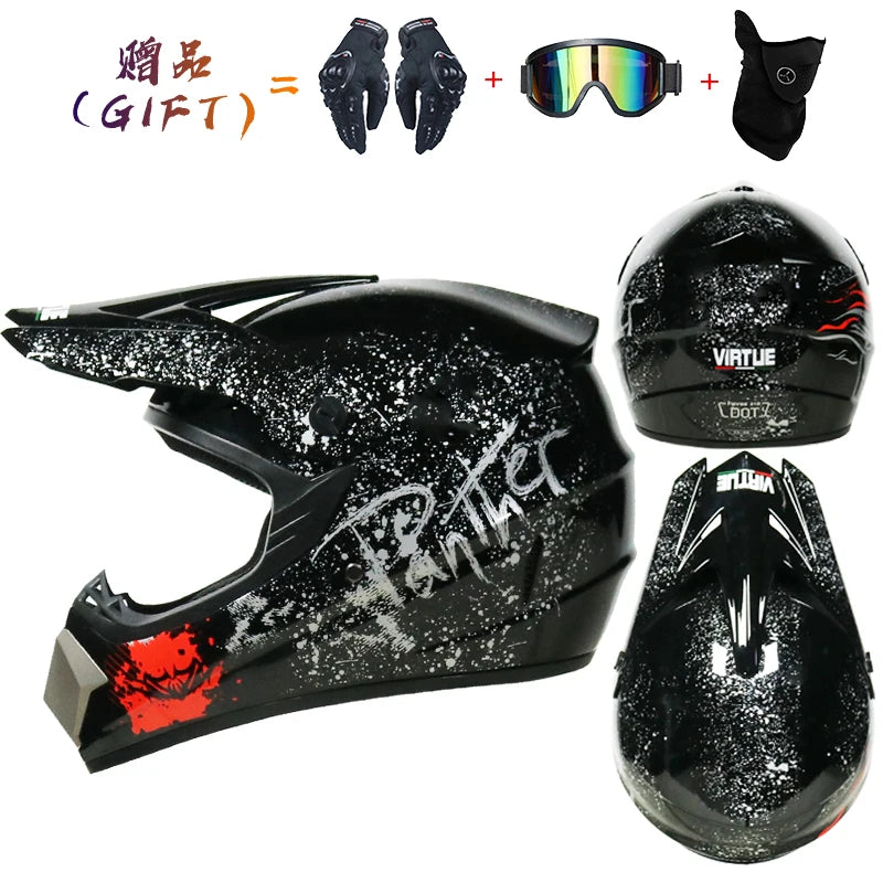 Free shipping 3 pieces of motorcycle helmet gift off-road helmet for boy
