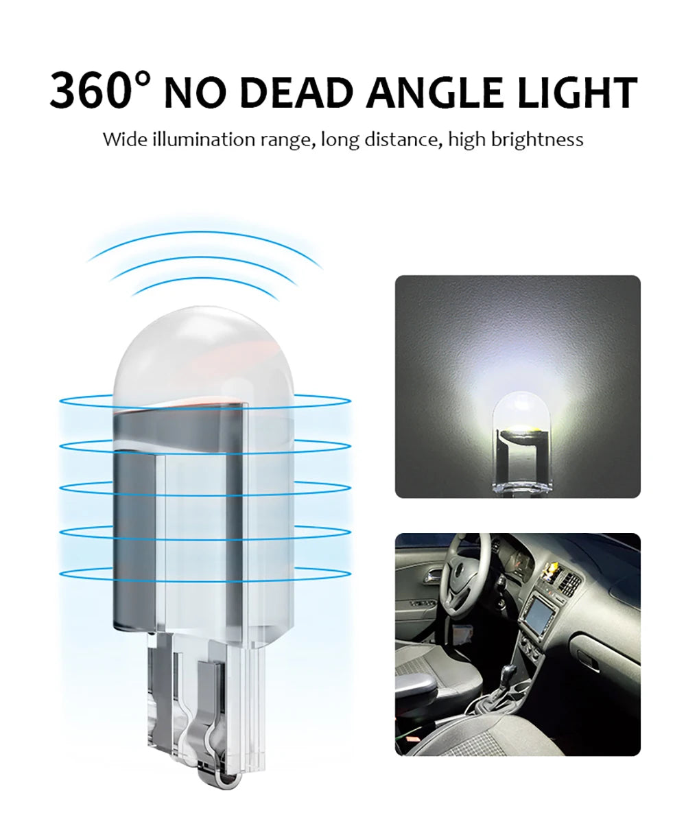 Crystal COB Led Car Light White Automobile License Plate Lamp 