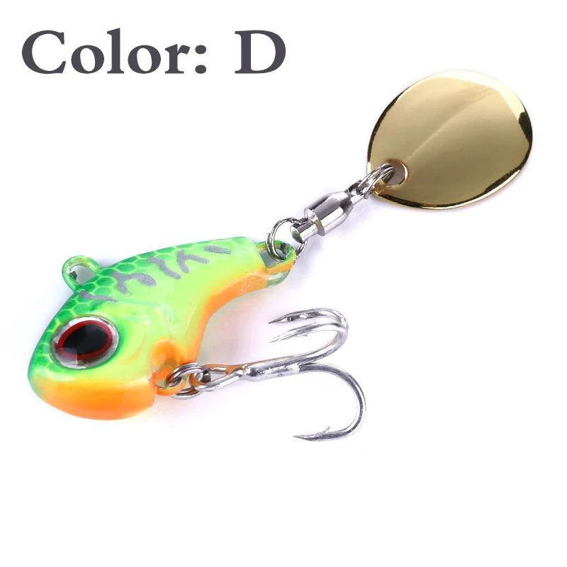 Metal Spinner Fishing Lures Pair Vibration Spinner Hooks Fishing Lures 