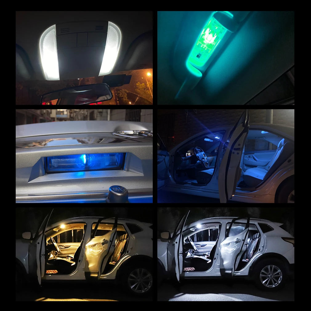 Crystal COB Led Car Light White Automobile License Plate Lamp 