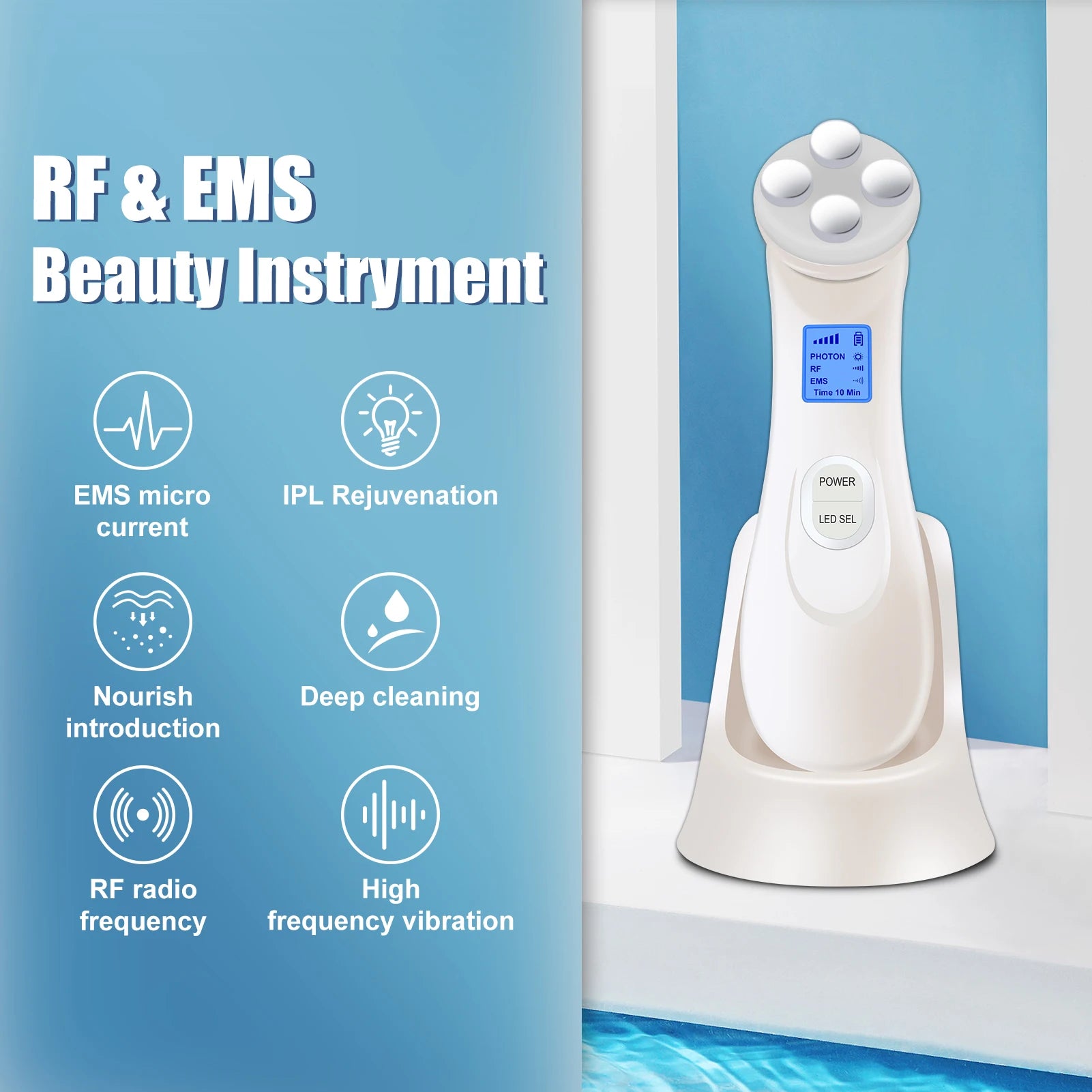 EMS mesotherapy skin care device electroporation ter