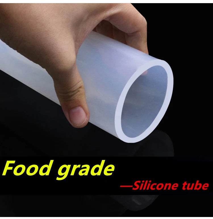 Tubo de silicona Flexible transparente, ID 0,5, 1, 2, 2,5, 3, 4, 5, 6, 7, 8mm, tubo de grado alimenticio, resistencia a la temperatura, no tóxico, 1M/5M