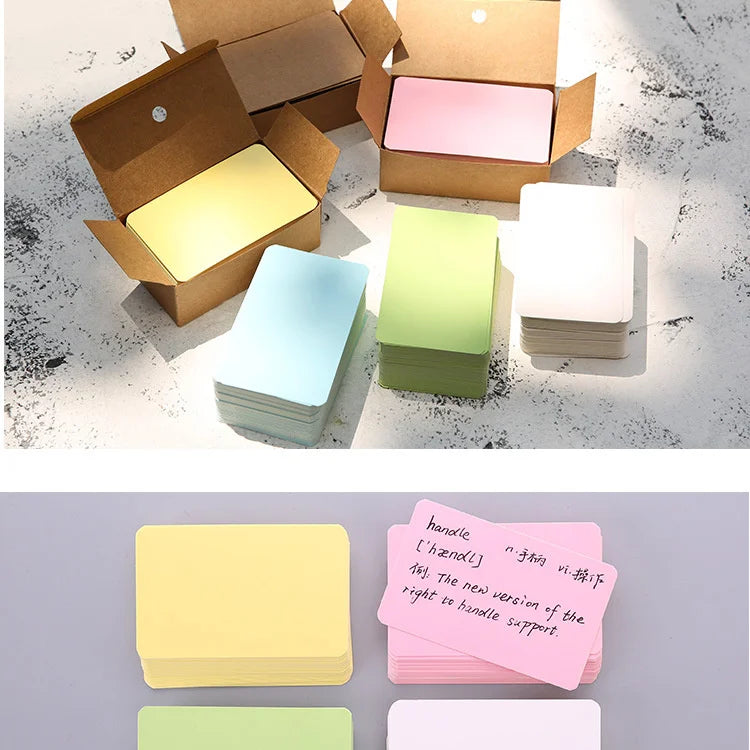 White Kraft Paper Card Box Business Cards Message Card 