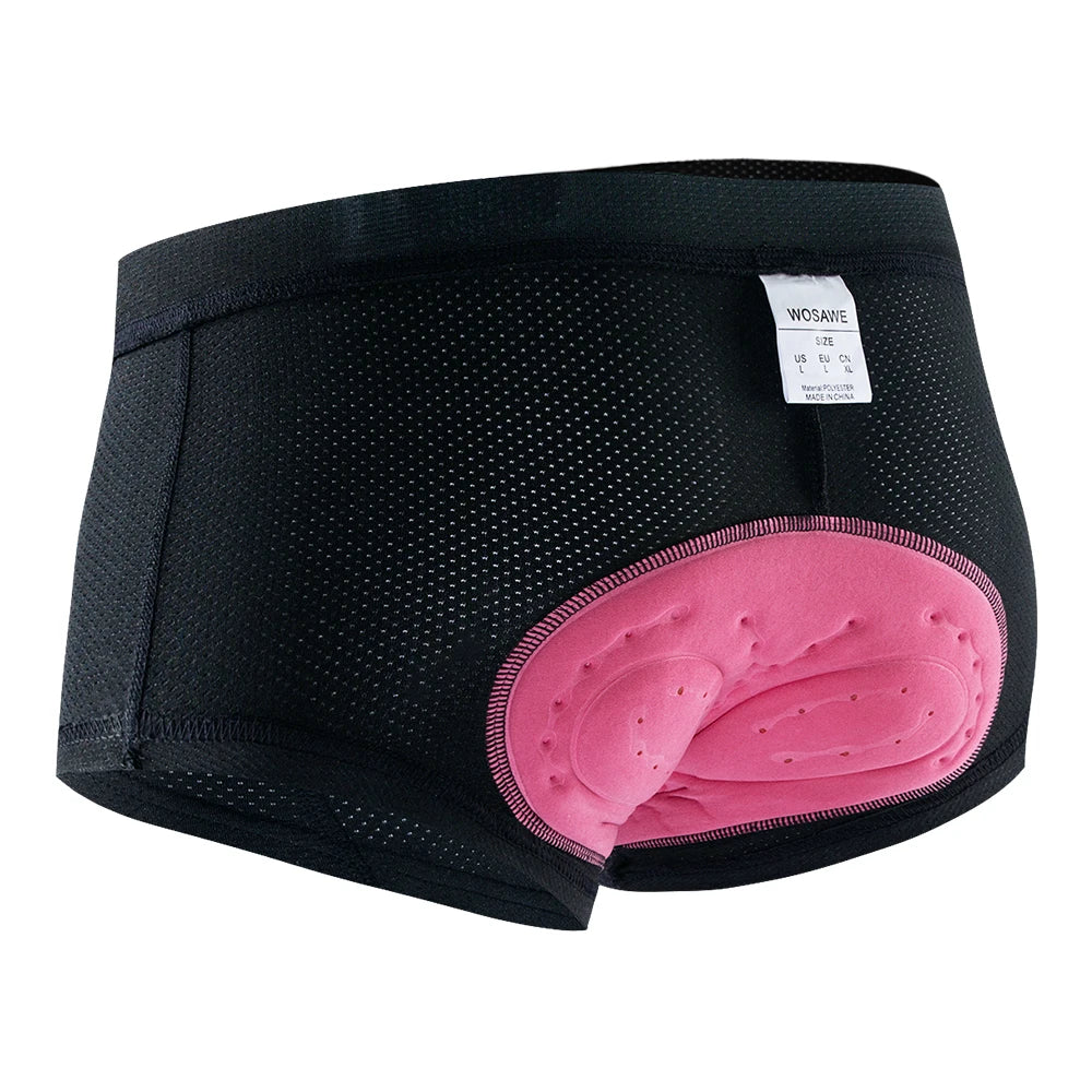 WOSAWE-pantalones cortos de ciclismo para mujer, ropa interior transpirable con