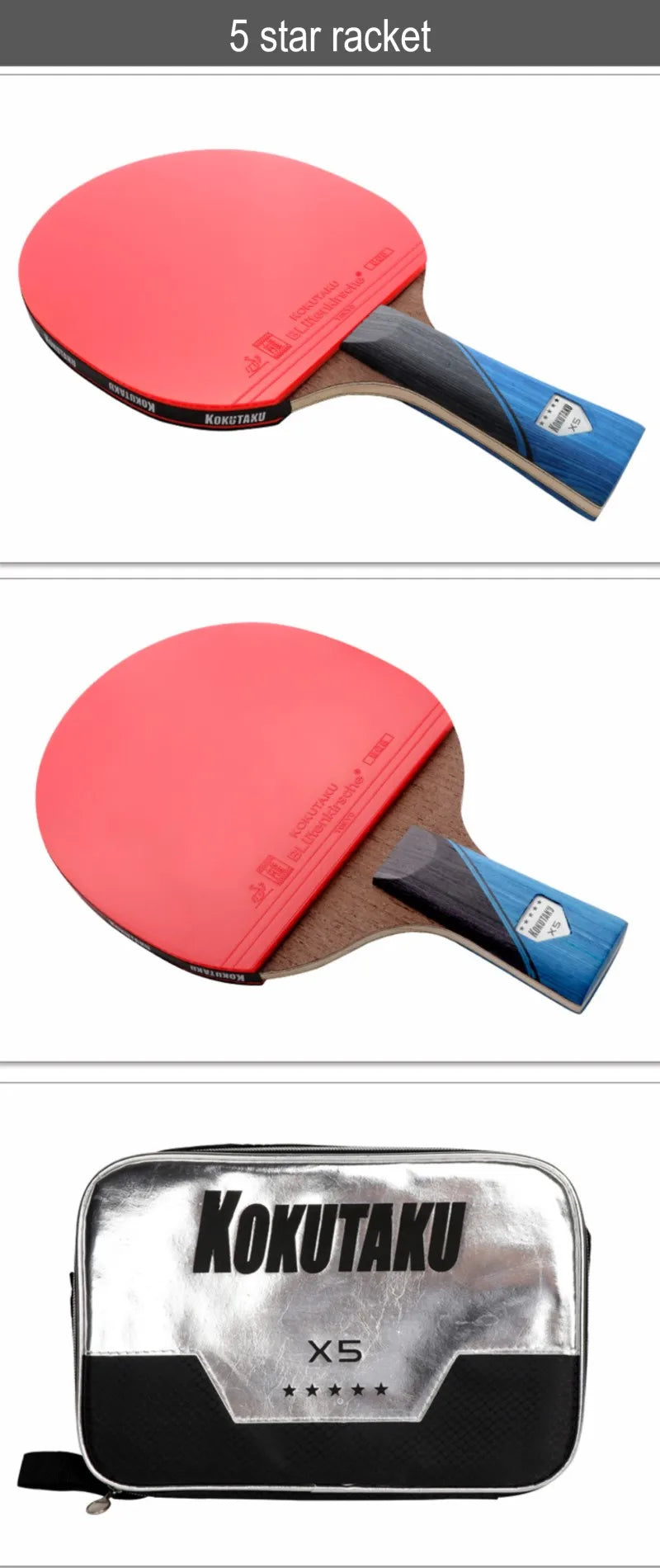 KOKUTAKU Professional ITTF 4/5/6 Star table tennis racket m table tennis racket 