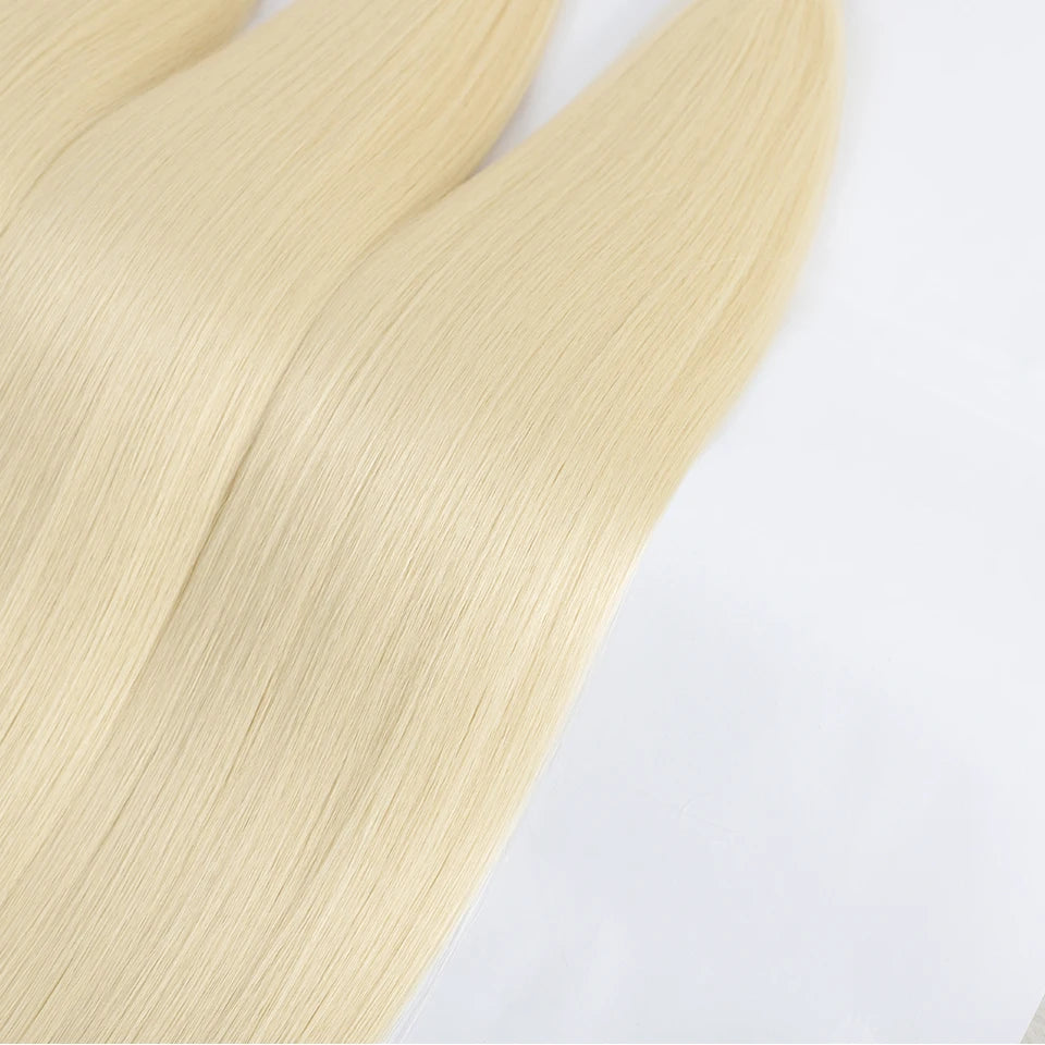 Natural Hair Salon Straight Bone Hair Extensions Fiber 