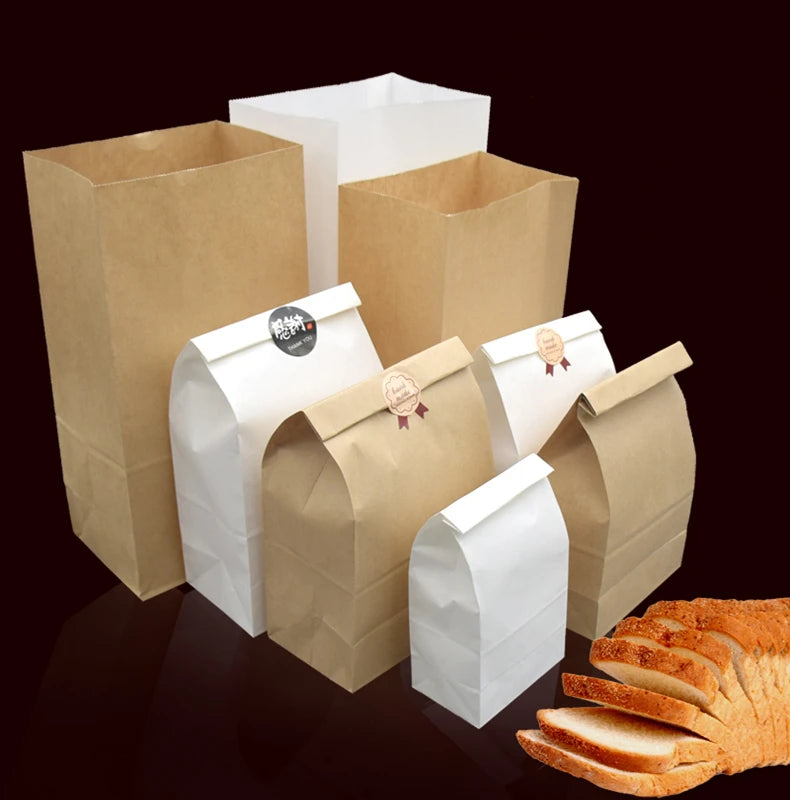 Bolsa de papel kraft para fiestas y bodas, paquete pequeño de regalo, sándwich