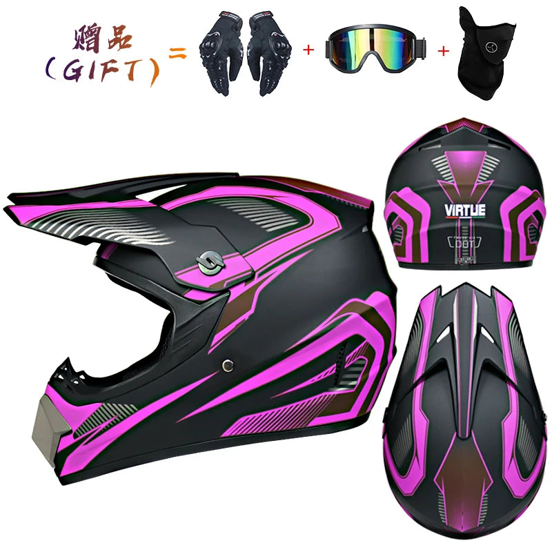 Free shipping 3 pieces of motorcycle helmet gift off-road helmet for boy