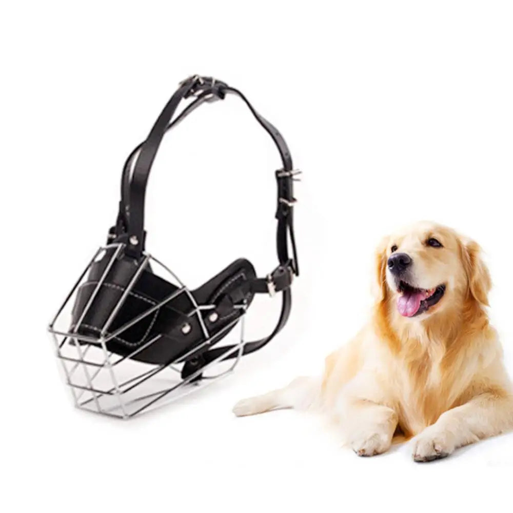 Bozal de Metal antimordedura para perro, cubierta protectora transpirable y ajus