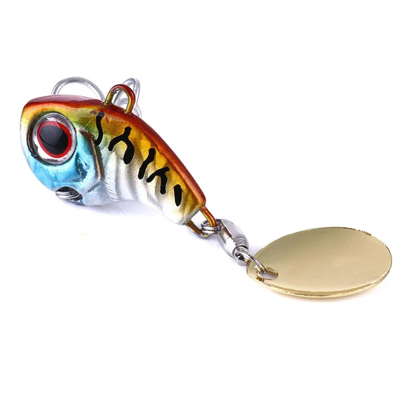 Metal Spinner Fishing Lures Pair Vibration Spinner Hooks Fishing Lures 