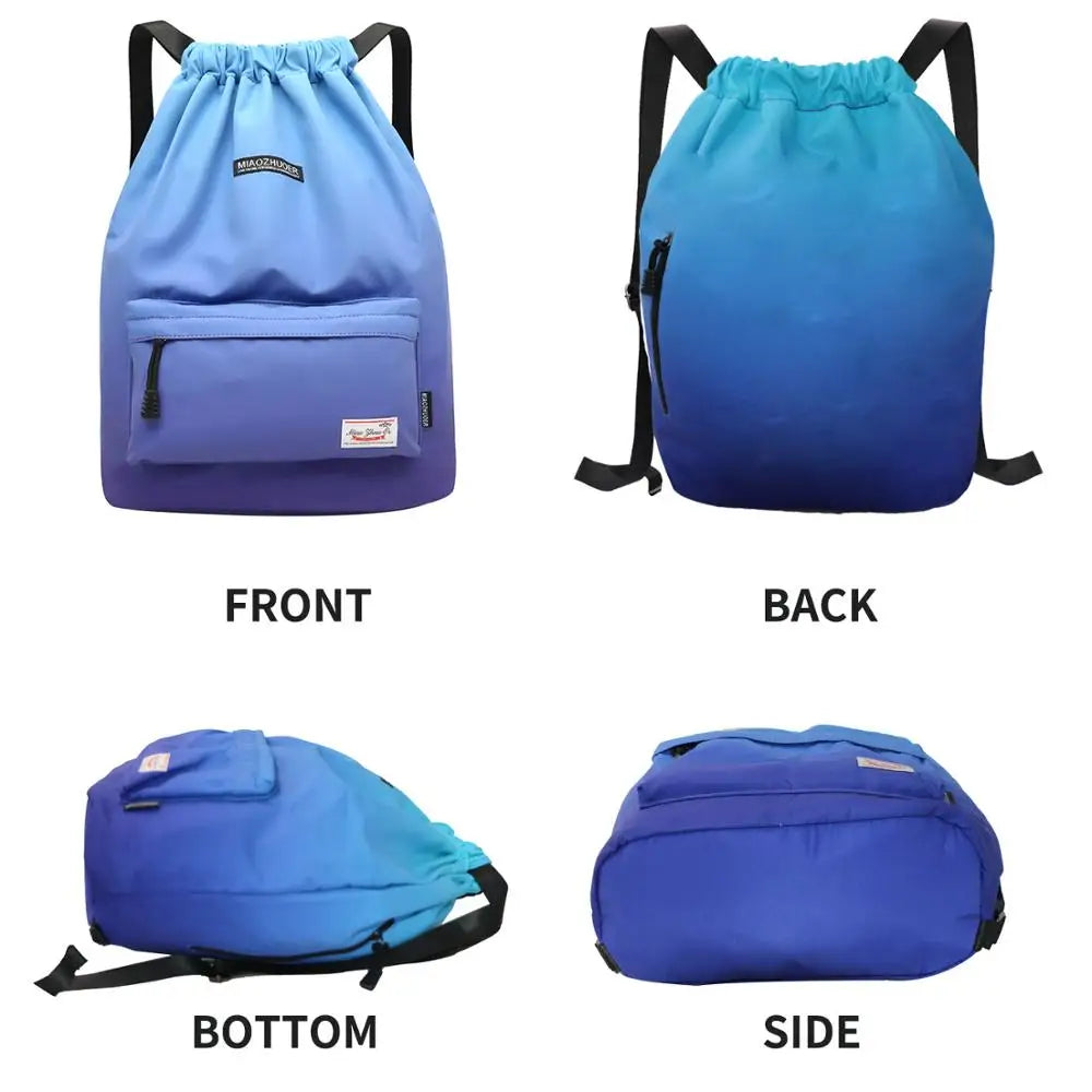 Mochila de deporte para gimnasio, bolsa deportiva impermeable con cordón perfecta para actividades en el exterior, accesorio ideal para entrenamiento, fitness y natación, para verano