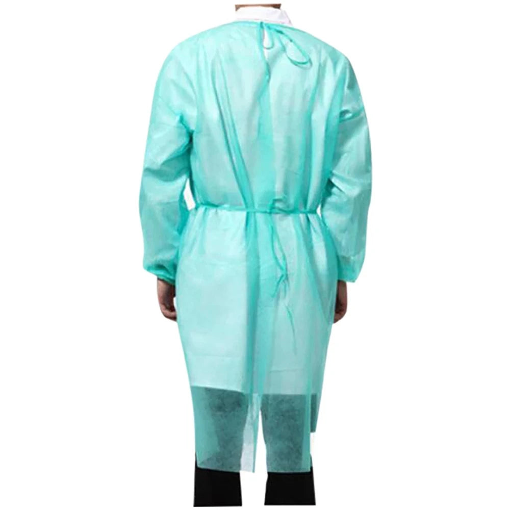 Ropa de aislamiento protectora desechable Unisex, 10 piezas, antisaliva, imperme