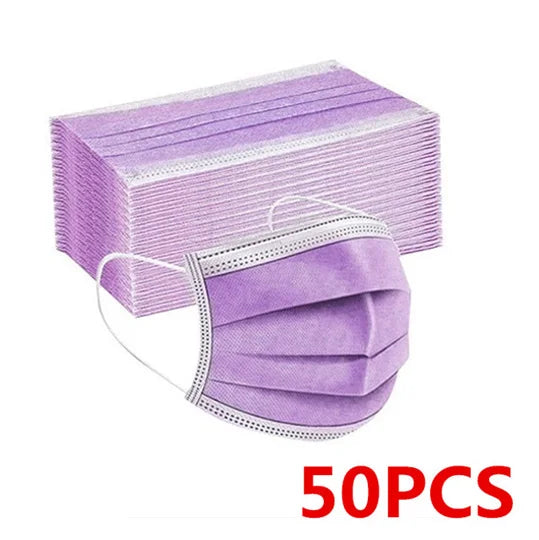 Mascarilla desechable con correa para las orejas, máscara facial transpirable d