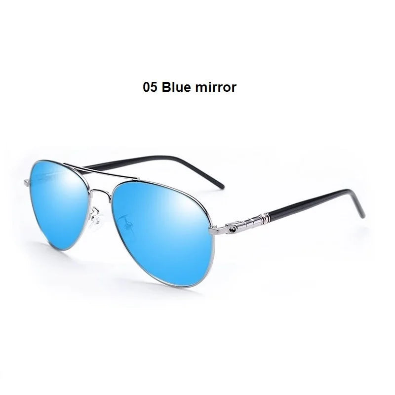 Gafas de sol polarizadas de lujo para hombres y mujeres, gafas de sol de conducción para hombres y mujeres, diseñador de marca, gafas de sol de piloto negras Vintage, UV400