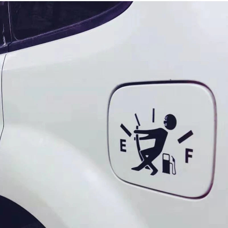 Funny car stickers high fuel consumption decal peg 