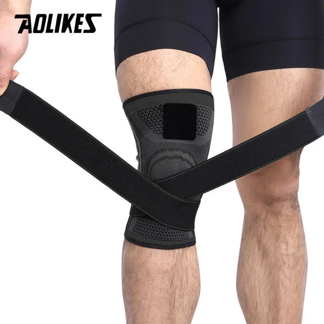 AOLIKES-rodillera protectora profesional para deportes, 1 unidad, rodillera de v