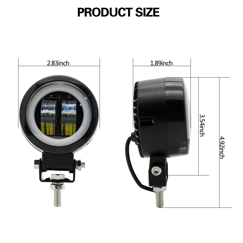 Lámpara LED antiniebla para conducción diurna, faro de luz Led de 3 pulgadas,