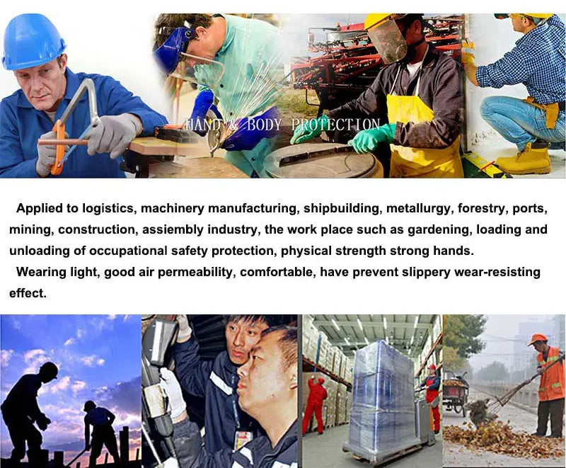 12 Pairs Safety Work Latex Gloves for Men or Women Polyester Gloves