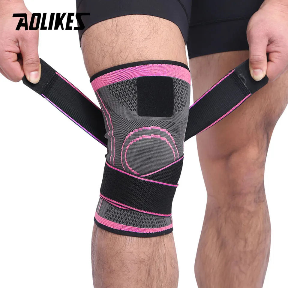 AOLIKES-rodillera protectora profesional para deportes, 1 unidad, rodillera de v