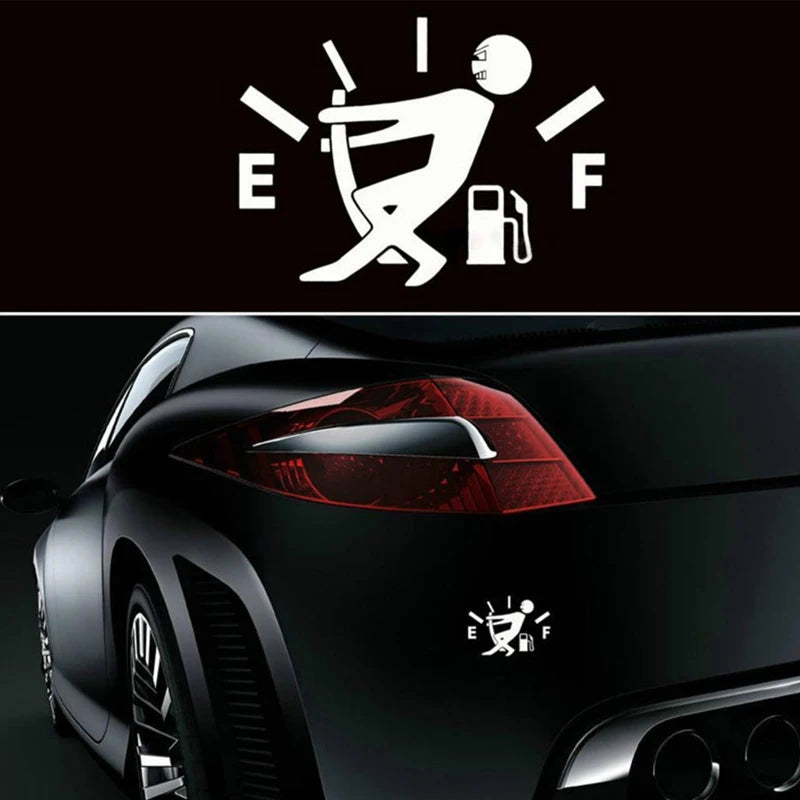 Funny car stickers high fuel consumption decal peg 
