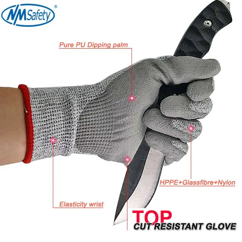 NMSafety Anti-stab Safety Protection Glove with HPPE Lining Resist 