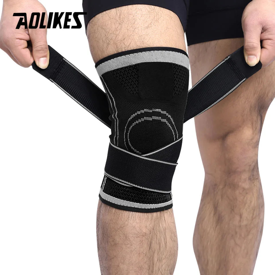 AOLIKES-rodillera protectora profesional para deportes, 1 unidad, rodillera de v