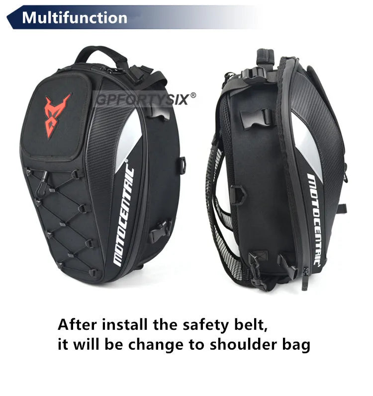 Bolsas para asiento trasero de motocicleta, mochila impermeable multifuncional p