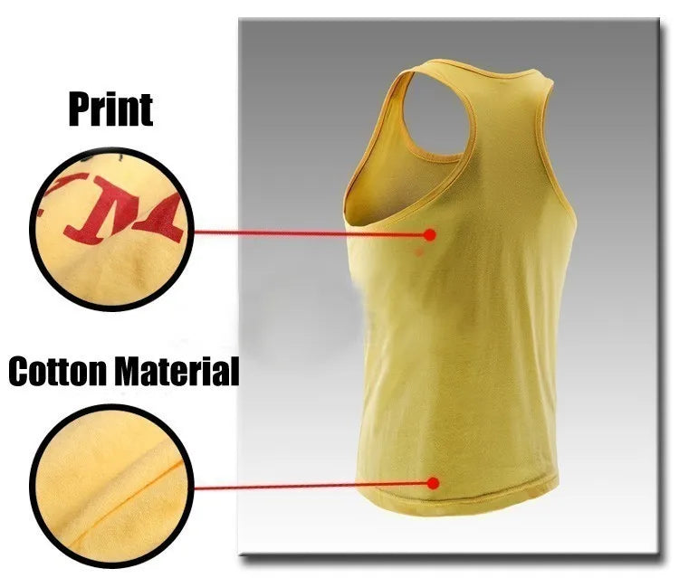 Men's Cotton Sleeveless Shirt Workout Tank Tops 