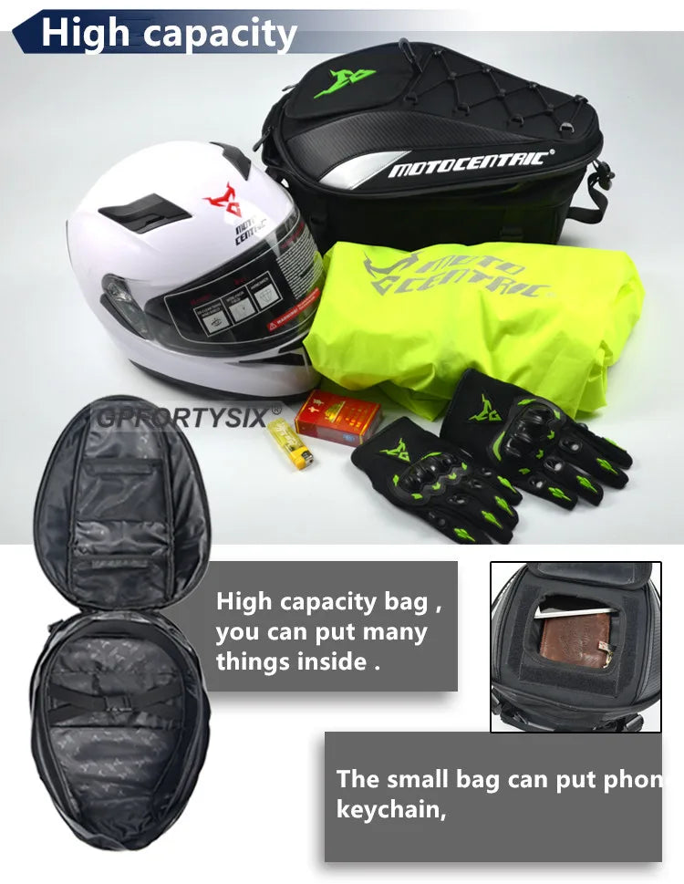 Bolsas para asiento trasero de motocicleta, mochila impermeable multifuncional p