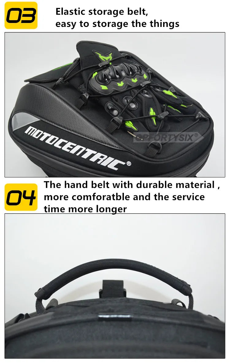 Bolsas para asiento trasero de motocicleta, mochila impermeable multifuncional p