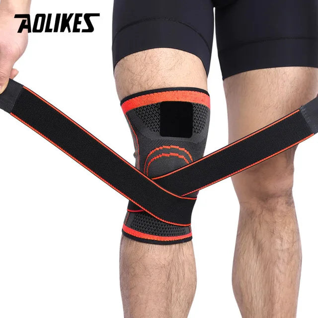 AOLIKES-rodillera protectora profesional para deportes, 1 unidad, rodillera de v