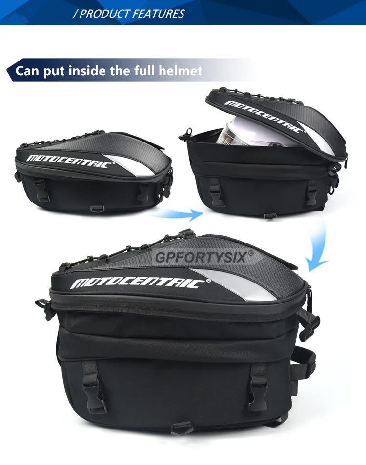 Bolsas para asiento trasero de motocicleta, mochila impermeable multifuncional p