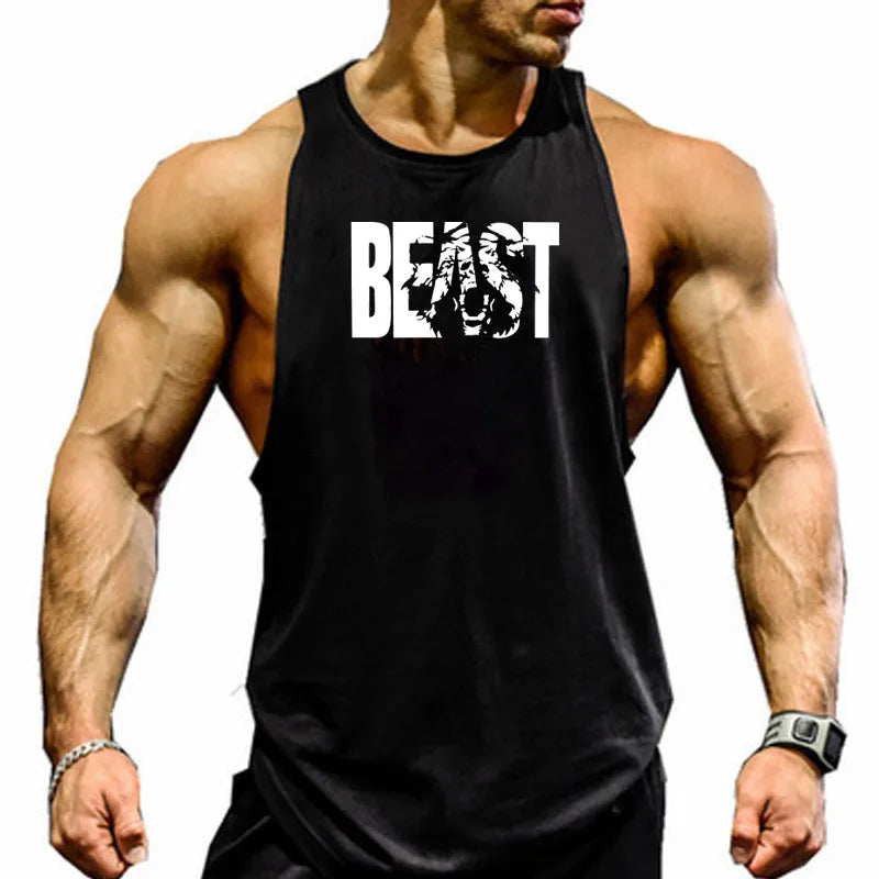 Men's Cotton Sleeveless Shirt Workout Tank Tops 