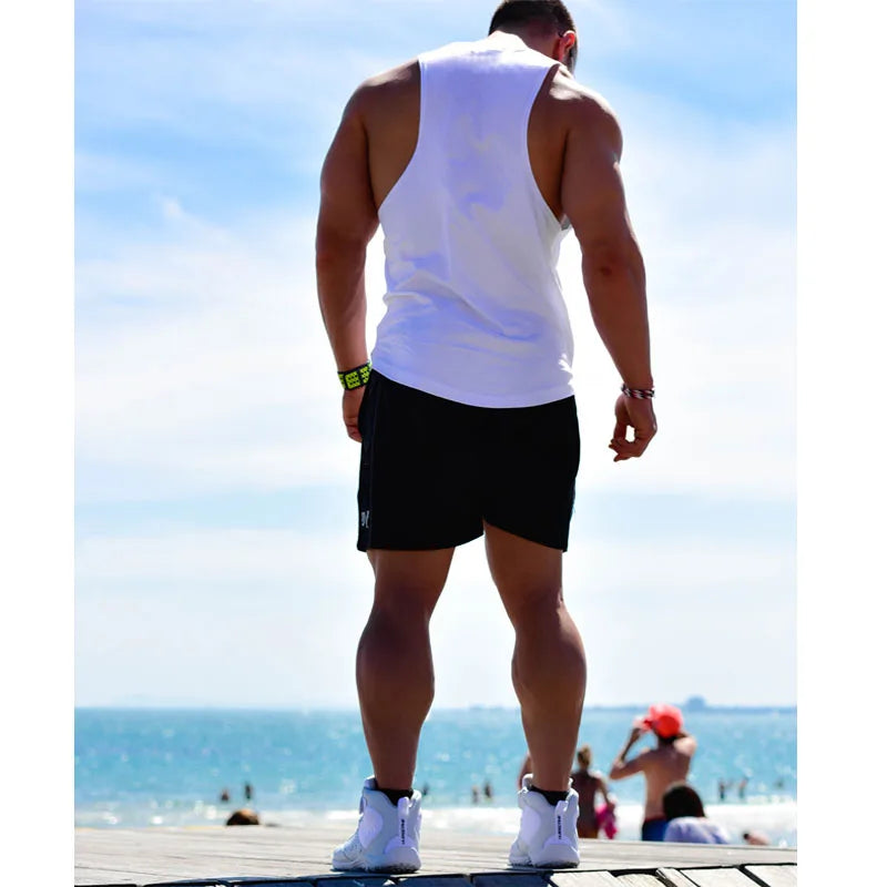 Men's Cotton Sleeveless Shirt Workout Tank Tops 