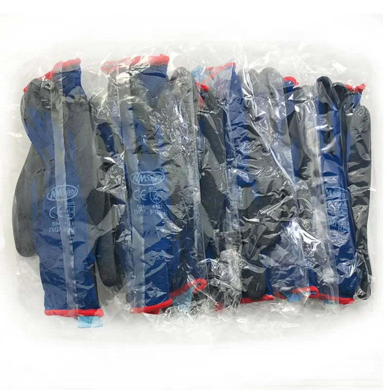 12 pares NMSAFETY-guantes de trabajo de seguridad para hombre, guantes de trabajo de nail