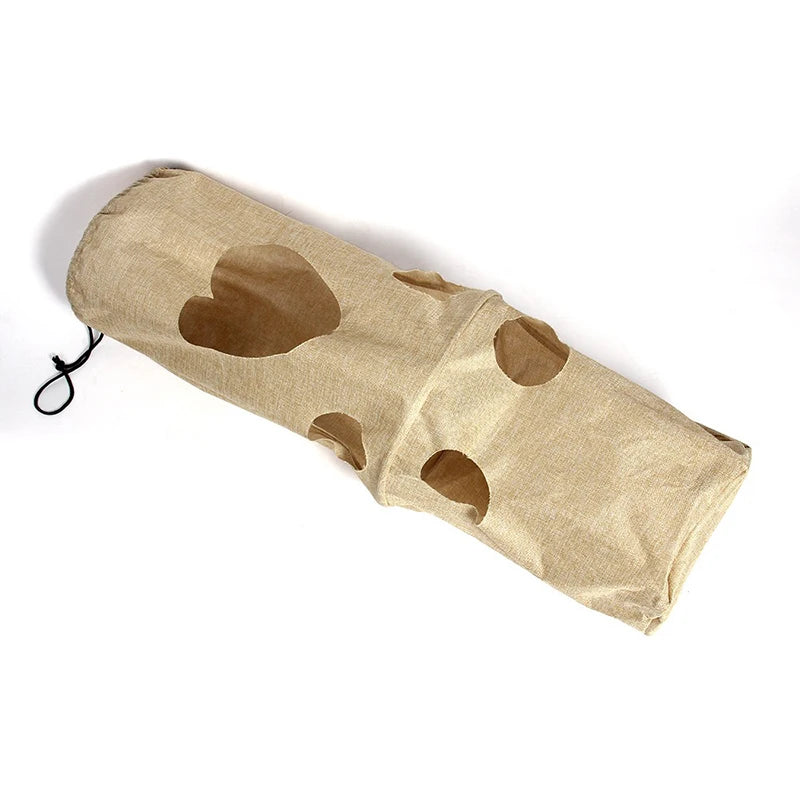 Cat Toys Bag with Holes Hanging Sack with Holes Funny Pet Tunnel Spacious Kitten Tent Portable Creative Cat House.