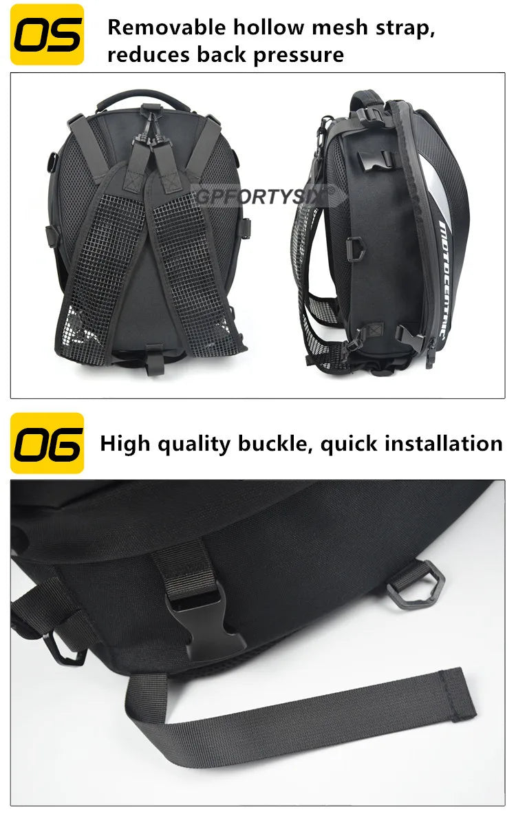 Bolsas para asiento trasero de motocicleta, mochila impermeable multifuncional p