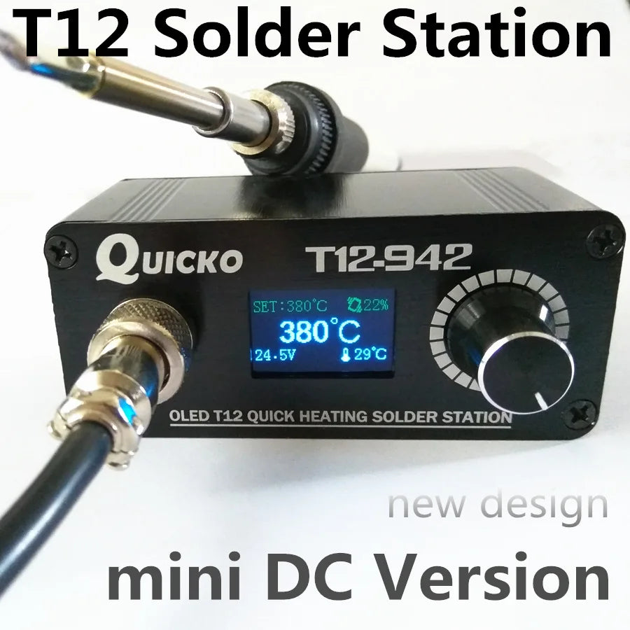 MINI estación de soldadura OLED de T12-942, soldador electrónico Digital, vers