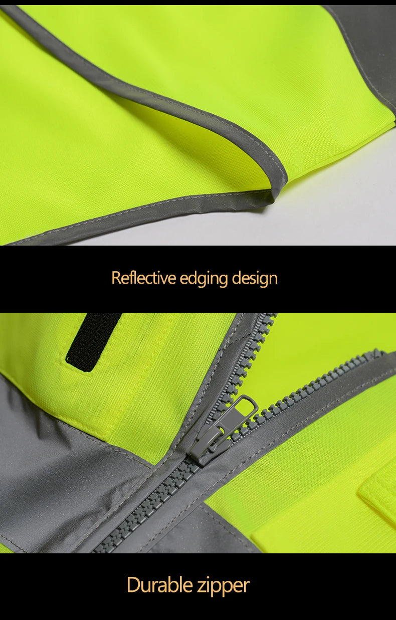SFVest-Chaleco de seguridad reflectante de alta visibilidad para hombre, ropa de