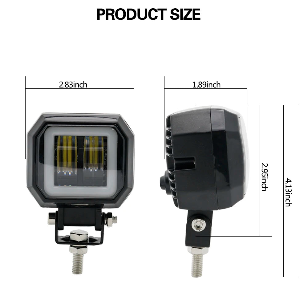 Lámpara LED antiniebla para conducción diurna, faro de luz Led de 3 pulgadas,