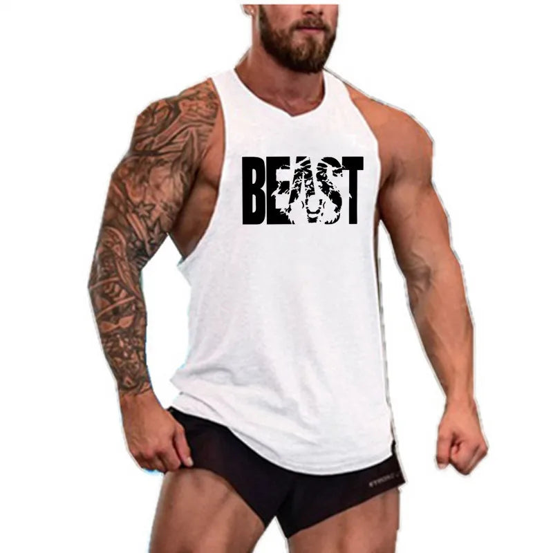 Men's Cotton Sleeveless Shirt Workout Tank Tops 